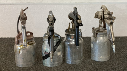 (5) Vintage Aluminum Paint Gun Sprayers