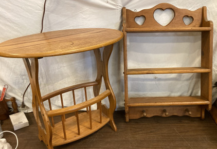 EB-Side Table & Shelf/ Coat Rack