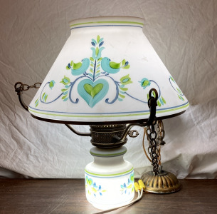 EB-Vintage Hand Painted Hanging Lamp