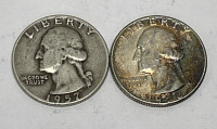(2) Silver Washington Quarters Dated 1957 And 1958