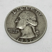(2) Silver Washington Quarters Dated 1957 And 1958 - 2