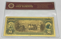 $1000 United States First National Bank Of Salem Gold Banknote W/ COA - 3
