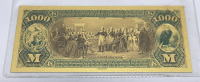 $1000 United States First National Bank Of Salem Gold Banknote W/ COA - 4
