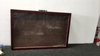 Dark Cherry Stained Wood and Glass Display Case