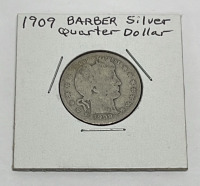(2) Barber Silver Quarters Dated 1909 And 1912 - 2