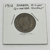 (2) Barber Silver Quarters Dated 1909 And 1912 - 3
