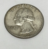 (2) Silver Washington Quarters Dated 1962 - 3