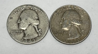 (2) Silver Washington Quarters Dated 1941 And 1962