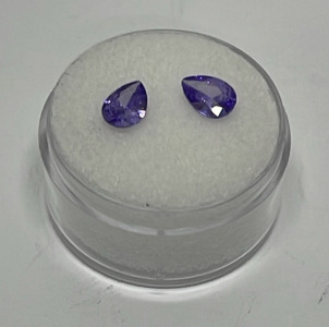 2.10ct. Natural Purple Tanzanite Pear Cut And Faceted Gemstones