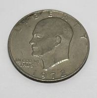 (4) Eisenhower One Dollar Coins Dated 1971, 1972, 1974, 1977 - 3