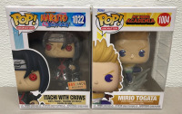 (2) Pop Annimation&ldquo;Naruto And My Hero&rdquo; Vinyl Figures Itachi With Crows #1022 And Mirio Togata #1004