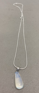 (1) Opal Gemstone Waterdrop .925 Necklace