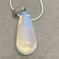 (1) Opal Gemstone Waterdrop .925 Necklace - 2