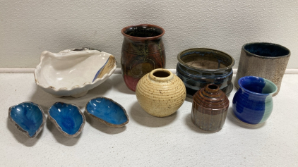 Assorted Decorative Pottery Items