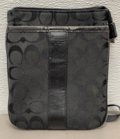 Black Coach Bag Monogram W/ Strap (Authentic) - 2