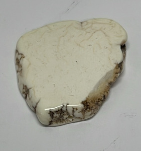 71ct. White Buffalo Turquoise Freeform Slice Cabochon