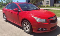 2013 CHEVROLET CRUZE - CLEAN - BLACK AND SILVER INTERIOR!