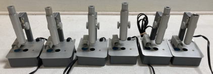 (6) Small Vintage Viewer Microscopes