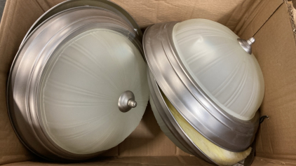 (4) Glass Dome Ceiling Lights