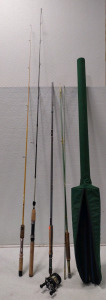 Fishing Poles w/ Extra Reel & Fishing Pole Case