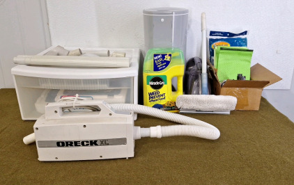(1) Oreck XL Portable Vacuum W/ Attachments & More