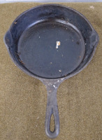 (1) 12" Cast Iron Skillet W/Lid & (1) 9" Cast Iron Skillet - 3
