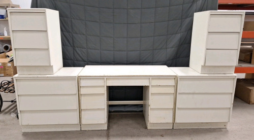 (5) Piece, Desk & Side Dresser Set, Solid Wood.