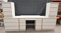(5) Piece, Desk & Side Dresser Set, Solid Wood.