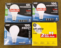 Collection Of Assorted Incandescent Light Bulbs, (4) 60W Soft White, (4) 100W Soft White, (4) 100W Frost & (2) 50-100-150W Soft White 3-Way