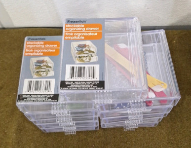 Collection Of Assorted, Small, Office/Desk Storage Bins & More