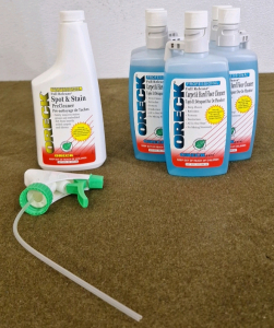 (1) 16Oz Botlle Oreck Professional, Full Release Spot & Stain PreCleaner & (5) 15Oz Bottles Of Oreck Professional, Full Release Carpet & Hard Floor Cleaner