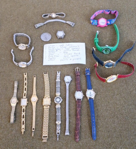 Collection Of Assorted Wrist Watches And Parts