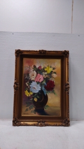 Original Painting of Assorted Roses in a Vase