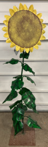 Rebar and Metal Yard Art Sunflower