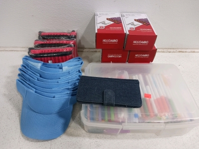 Whole Box of Assorted Items, Travel First Aid, Keycaps and More