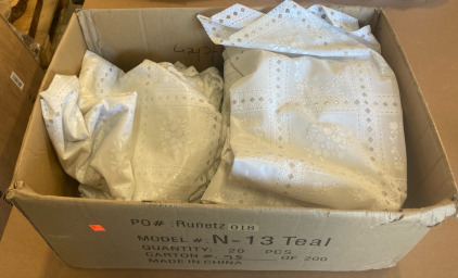 Assortment Of White Plastic Table Clothes