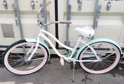 24" Huffy Good Vibrations (White/ Teal) Bike