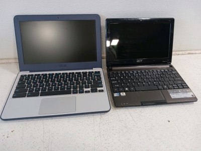 Asus Google Chromebook and Acer Aspire One Notebook