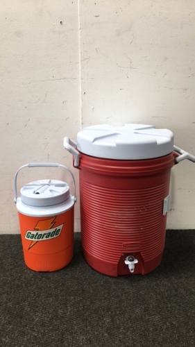 Rubbermaid 5-Gallon Water Cooler, and Gatorade Gallon Water Cooler