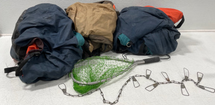 (3) Float Tubes, Fishing Net, & Fish Stringer