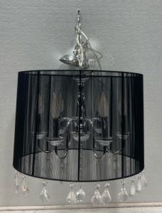 Modern Cylinder Chandelier w/ Glass