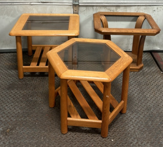 (3) Wooden End Tables