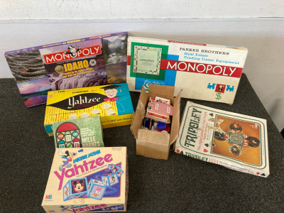 Vintage Board Games - Yahtzee, Monopoly, & Card Games