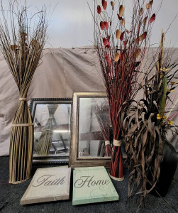 2 Wall Hanging Mirriors, Wall Art & Home Reed Decor...BBFN