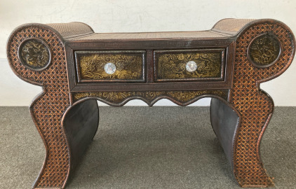 Small Two Drawer Dresser Brown