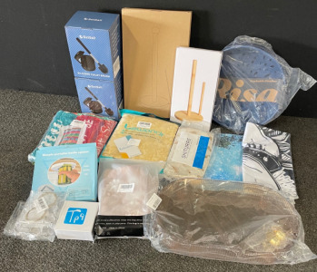 New in Box! - (2) Silicone Toilet Brushes, Itwist Ice Trays, (2) Paper Towel Roll Holders, (2) Large Tapestries, Throw Blanket, & More!
