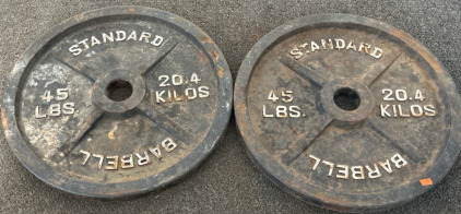 Set Of 45lbs Barbell Weights