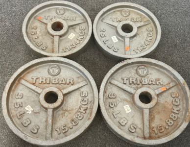 Set Of 35lbs & 25lbs Barbell Weights