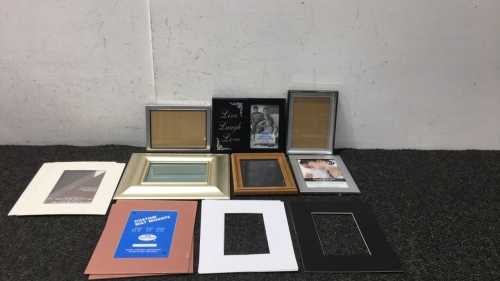 (6) Picture Frames and Custom Mat Mounts