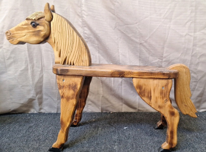 Wooden Horse Bench